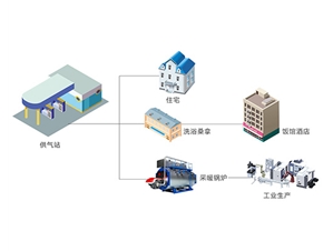 億德人輕烴冷制燃氣供氣輸配示意圖